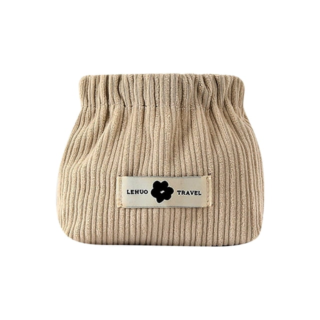 Pochette Organisatrice Cosmétique en Velours Côtelé, Sac de Rangement Portable à la Mode pour Rouges à Lèvres et Maquillage pour Femmes