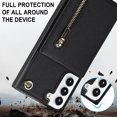 thumbnail image 2 of Allytech Crossbody Case for Samsung Galaxy S22 6.1 Inch, PU Leather Protective Credit Card Holder Zipper Purse Kickstand Handbag Case with Shoulder Strap Women Girl Cover for Galaxy S22 2022, Black, 2 of 13