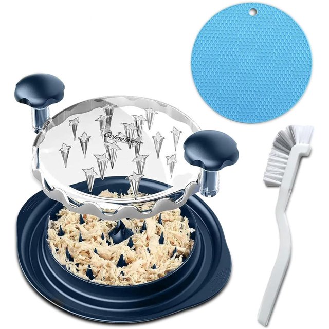 TOF Râpe à Poulet Outil Twist, Grand Râpe à Viande avec Poignée Ergonomique, Résistant à la Chaleur, Gadget de Cuisine pour Porc, Bœuf et Légumes, Sans BPA, (10.8 Pouces)