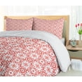 thumbnail image 5 of Ambesonne Coral Duvet Cover Set, Vintage Art Deco Pattern, 2-Calking, Coral Pale Coral White, 5 of 7