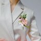 thumbnail image 5 of Ramillete para mujer y hombre mayimx ramo de boda flores artificiales Rosado Ramilletes de muñeca, 5 of 7