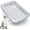 Clear, variant on 30 Pack Disposable Cat Litter Boxes, Plastic Leakproof Litter Trays for Cats, Disposable Travel or Temporary Litters Pan for Kittens and Small Pets, 16.7 x 10.5 x 3.4 Inch(Gray)