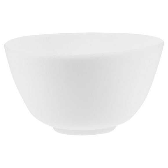 Cuenco de silicona antigota sin olor para uso en el hogar de 8X5 CM, mascarilla facial, cuenco para mezclar, cuenco para medir (S, blanco)