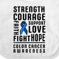 thumbnail image 4 of Inktastic Strength Courage Support Colon Cancer Awareness Boys or Girls Baby Bib, 4 of 4