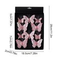 thumbnail image 3 of Lilixerw Pink Glitter Butterfly Clips 10 Pack, Sheer Tulle Pearl Butterflies 11.02x7.28x0.79 inch, for Christmas Tree Wreath Party Wedding Decoration, 3 of 6