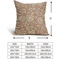 thumbnail image 5 of Vintage Floral Pillow Covers 16x16 Set of 2 Brown Retro Botanical Flower Pattern Print Neutral Decorative Throw Pillow Cases Boho Outdoor Rustic Farmhouse Decoration for Sofa Couch Bed, 5 of 7