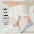 thumbnail image 4 of 5 pairs No Show Socks for Womens Size 6-9, Ultra Low Cut Liner Silk Breathable Socks Ice Feeling socks, Nonslip Liner Invisible Hidden Thin Socks, 4 of 6