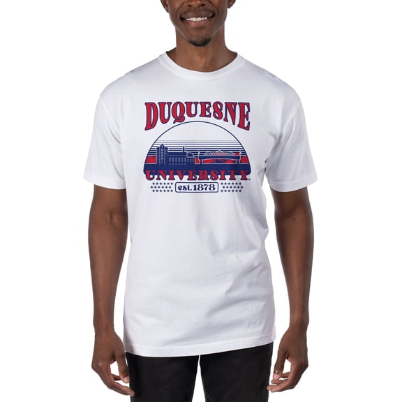 Men's Uscape Apparel White Duquesne Dukes T-Shirt
