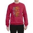 thumbnail image 2 of Wild Bobby, Jesus Is The Way John 14:6 Bible Verse, Inspirational/Christian, Unisex Crewneck Graphic Sweatshirt, Vintage Heather Red, 3XL, 2 of 3