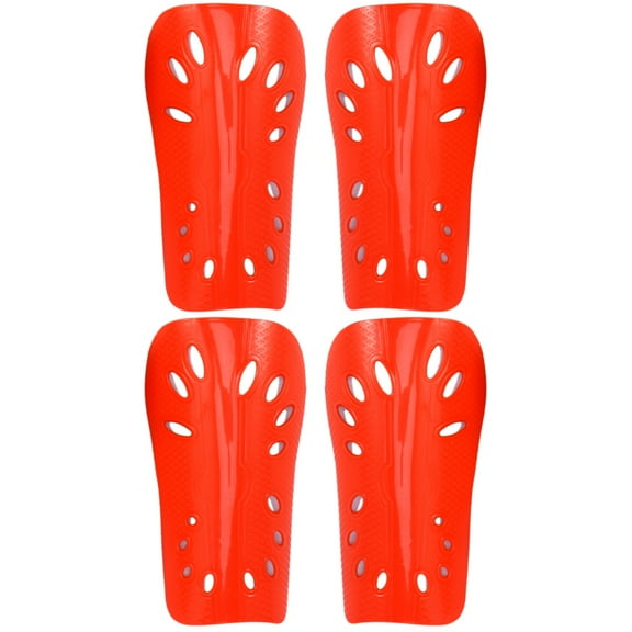 SOPOTUTU Breathable Shin Pads and Red Calf Guards for Leg , 2 Pairs Soccer Gear