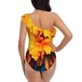 thumbnail image 5 of Goofa Colorful Paint Print Pattern Women's One Piece Swimsuits Tummy Control Bathing Suits Asymmetric One Shoulder Swimwear-XX-Large, 5 of 6