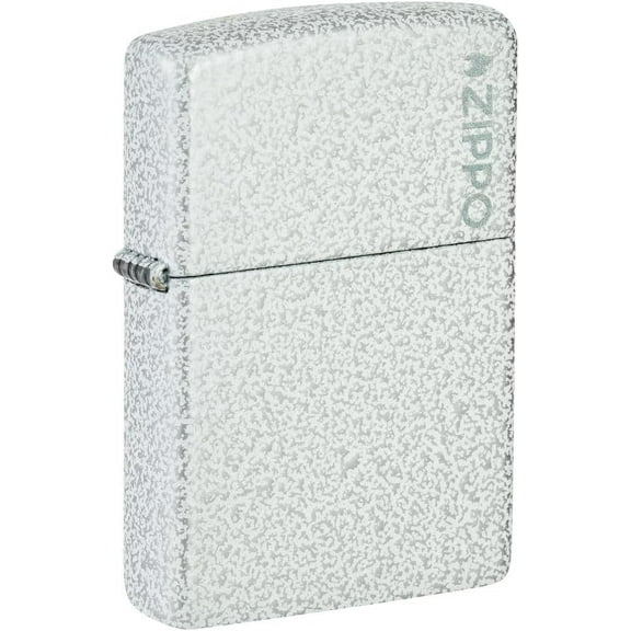 Zippo Lighter - Custom Message Engrave Glacier Color with Zippo Logo - 46020ZL