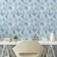 thumbnail image 2 of Ambesonne Garden Scene Peel & Stick Wallpaper for Home, Modern Rose Art Floral, 13"x36", Sea Blue Soft Blue, 2 of 5