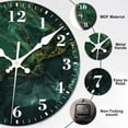 thumbnail image 2 of Wall Clock, Brown Wooden Board Silent Non Ticking Battery Operated Round Decorative Indoor Outdoor Clocks for Living Room Kitchen Bedroom Bathroom Patio 12", 2 of 6