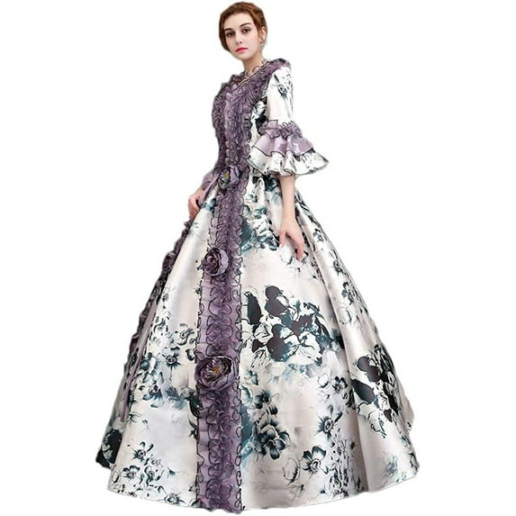 KEMAO Rococo Baroque Marie Antoinette Dresses 18th Century Renaissance Costumes Historical Period Dress Ball Gown