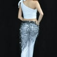 thumbnail image 3 of Belly Triangle Dance Hip Scarf Wrap Waistband Skirt Sequin Tassel Dancewear, 3 of 8