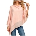 thumbnail image 2 of Cxenplz Womens Sheer Poncho Tops Lightweight Pullover Shawls Wraps Mesh Shrug Bolero Swimsuit Cover Up Summer Beachwear, 2 of 5