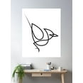 thumbnail image 2 of Blue Jay - One Line Bird Poster Wall Art, Modern Wall Decor For Living Room Bedroom, 8x12 UNFRAMED, 2 of 3