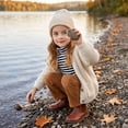thumbnail image 6 of Abcomgle Kids Long Sleeve Shirt Girls 7-8 Warm Striped Colorblock Turtleneck Tshirts for Girls Winter Basic Top for Girls Cute Girls Blouses, 6 of 6