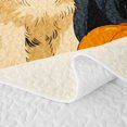 thumbnail image 5 of Homewish Golden Retriever Dog Bed Spread Queen,Happy Halloween Print Queen Coverlet Set,Cream,Pumpkins Decor,3 Pieces, 5 of 7