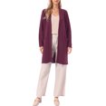 thumbnail image 2 of INSPIRE CHIC Long Cardigan Sweater for Women's Open Front Long Sleeve Casual Knit Cardigans Duster with Pockets XS Red, 2 of 6