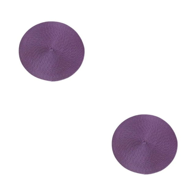 relayinert Napperons pour Toutes les Occasions Application Grand et Durabilité Robuste Napperons Ronds Sans Odeur Moderne Simple Violet 2Ensemble