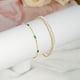 thumbnail image 2 of Conjunto de 2 Pulseras JeenMata Corte Baguette y Cuentas Baño de Oro Amarillo, 2 of 6