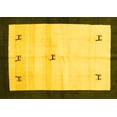 thumbnail image 1 of Ahgly Company Indoor Rectangle Solid Yellow Modern Area Rugs, 5' x 7', 1 of 4