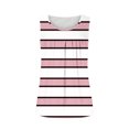 thumbnail image 3 of Fengqque Womens Tank Tops Summer Casual Sleeveless Tops Loose Striped Crewneck Pleated Shirt Basic Tees Pink XL(XL), 3 of 5