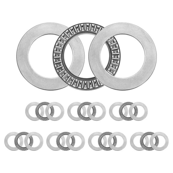 AXK3047 2AS Needle Roller Thrust Bearings with Bearing Washers, 30mm Bore Diameter, 47mm OD, 4mm Total Thickness for Lawn Mower Truck Power Steering
