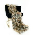 thumbnail image 3 of Plutus 60" x 84" Fancy Feather Faux Fur Luxury Throw Blanket in Multi-Color, 3 of 3