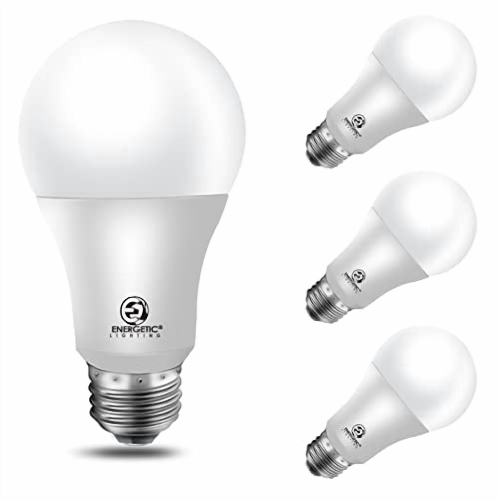 ENERGETIC A19 LED Light Bulb, 13.5 Watts(100W Equivalent), 1600 High Lumens, Super Bright, Daylight 5000K, E26 Base, ETL Listed, Non-Dimmable,4 Pack