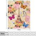 thumbnail image 3 of Cute Paris Eiffel Tower Blanket Throw Blankets for Kids Toddler Boys Adults Gifts Bedding Decor Bed Bedroom 50"X40", 3 of 6