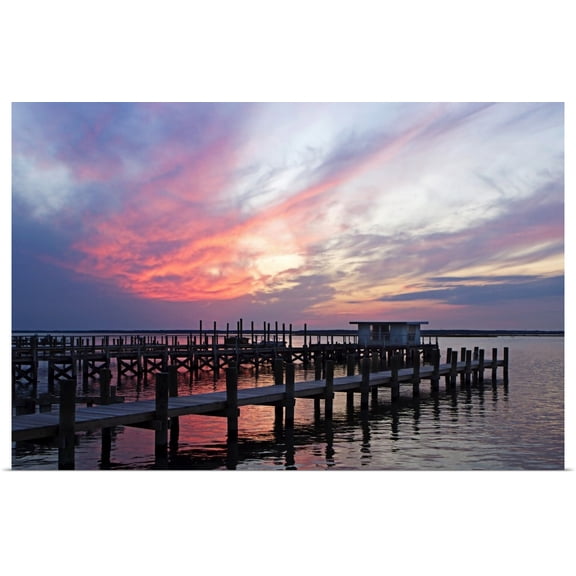 Great BIG Canvas | Rolled Alan Hausenflock Poster Print entitled Dockside Sunset 4