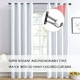 thumbnail image 3 of 4 Pack Single Curtain Rod Brackets for Drapery Rod Aluminum Alloy Heavy Duty Curtain Rod Holders (Black), 3 of 8