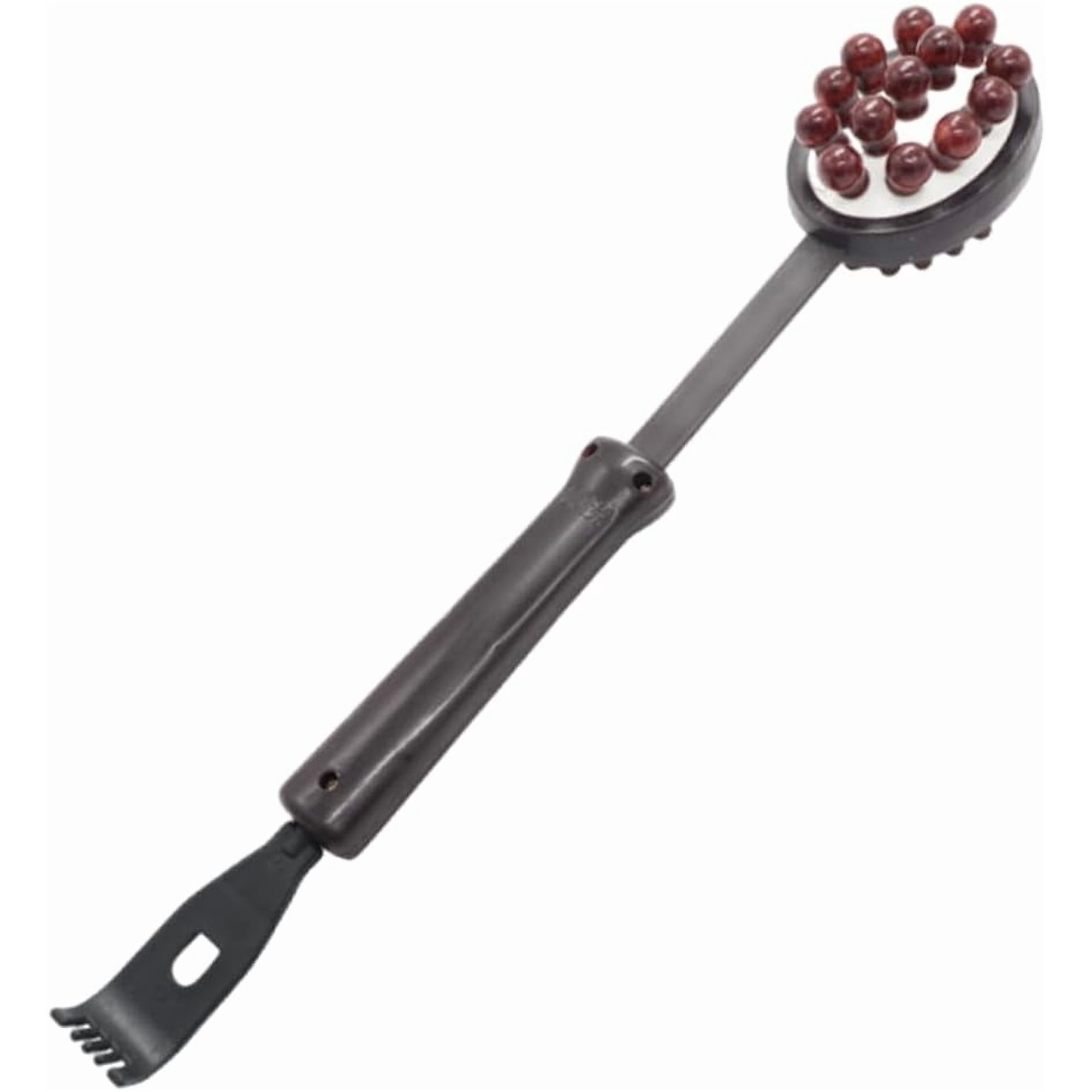 Telescopic Double-Sided Massage Tapping Hammer, Extendable Manual Back Massager with Integrated Scratching Claw for Neck and Shoulders, 13.4-Inch
