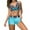 Blue-07, variant on Lopeceal Womens Swimsuits with Skirt Two Piece Bathing Suits Athletic High Waisted Bikini Knotted Swimwear