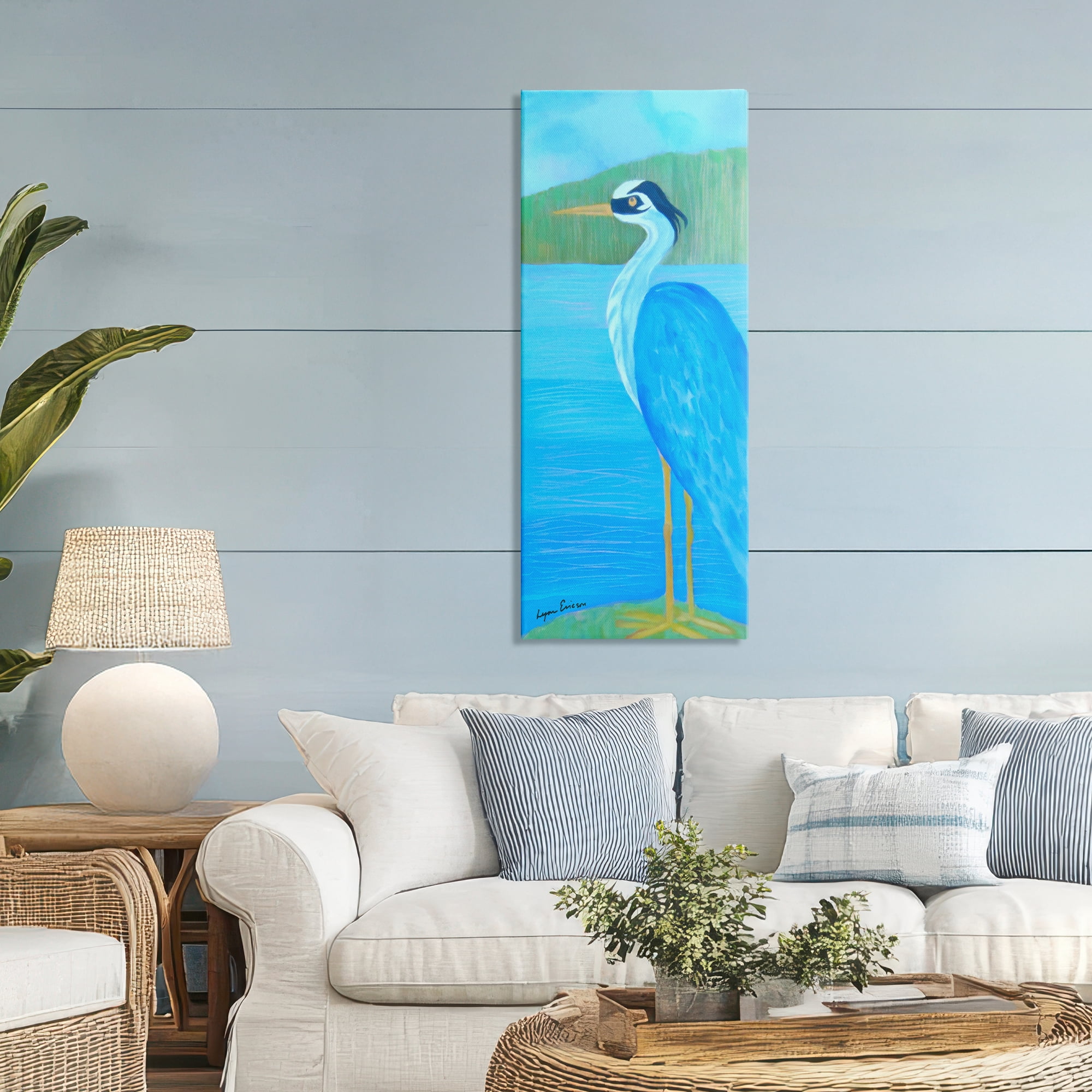 Stupell Industries Great Blue Heron Canvas Wall Art, design by Lynn Ericson Fine Art
