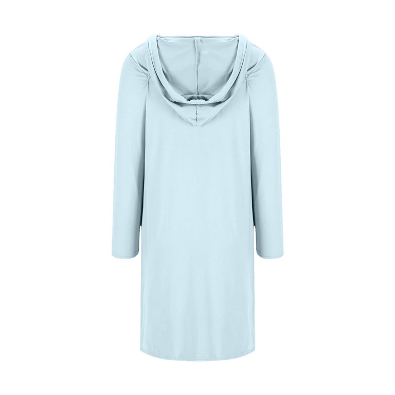 spf dress long sleeve DECILRO Womens Upf 50+ Cover-Up Dress Beach Spf Sun Protection Long Sleeve Shirts Dress Lightweight Athletic Uv Hoodie Light Blue M, Women's, Size:
