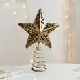 thumbnail image 6 of Golden Five Pointed Star Christmas Tree Topper - Iron Star Tree Top Decoration Festive Holiday Ornament for Christmas Tree Window Home Decor, 6 of 6