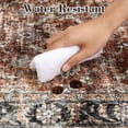 thumbnail image 6 of Area Rug 8x10 Washable Rug Distressed Vintage Floral Rug Non Slip Low Pile Thin Foldable Floor Mats Soft Non Shedding Indoor Carpet Retro Carpet Red, 6 of 7