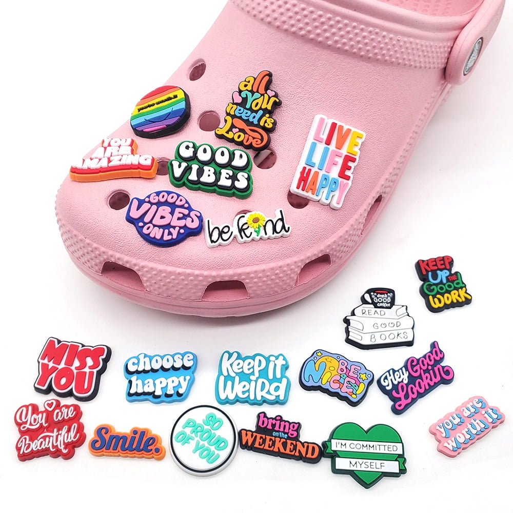 Croc Pink Croc Charms PVC Letter Pack For Shoes, Clogs, Sandals, And  Bracelets Stylish Wristband Decoration For Teens, Boys, Girls, Men, Women,  Otszp From Dhfycharms, $0.07