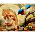 thumbnail image 1 of Pintura al óleo de pájaro y ardilla por número dibujo para colorear artesanal decoración del hogar FLhrweasw Nuevo, 1 of 9