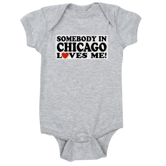 CafePress - Somebody In Chicago Loves Me Infant Creeper Body S - Cute Infant Bodysuit Baby Romper