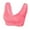 Pink, variant on Esho Women Adjustable Front Cross Side Buckle Lace Wire Free Sports Bra