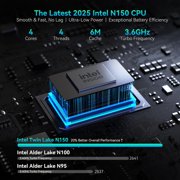 Blackview 2026 New 15.6 Windows 11 Laptop for Business Student, 16GB RAM 512GB SSD, Intel N150 Quad-Core N150 (Up to 3.6GHz), 1080FHD IPS TÜV Screen, 100W Type-C Fast Charge, 4K HDMI