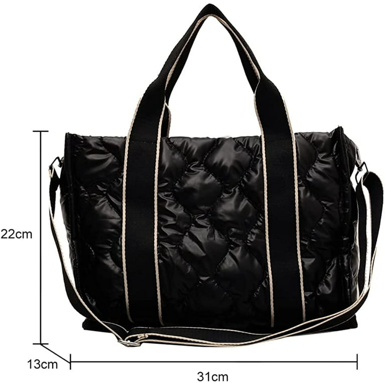 CoCopeaunt Puffer Tote Bag for Women Quilted Padded Handbag Puffy Tote  Purse Lightweight Down Padding Crossbody Bag Puffer Bag