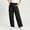 Black, variant on Gifts YYV Pants for Women Casual Solid Color Straight Leg Cargo Pants with Pockets Elastic Waist Casual Trousers Travel Hiking Urban Everyday Work Street Pant Brown XXXL