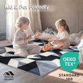 thumbnail image 4 of ODIKA 8'x10' Machine Washable Non-Slip Area Rug, Contemporary with Stylish Black and Grey Geometric Shapes High Traffic Rug, Gray, 104182, 4 of 7