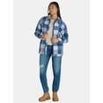 thumbnail image 5 of Jason Maxwell Women's and Women’s Plus Poodle Plaid Full-Zip Shacket, Sizes S-3X, 5 of 5